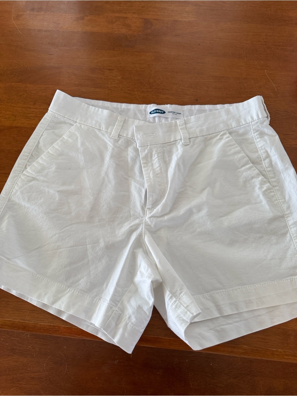 Old Navy White Women’s Flat-Front Shorts